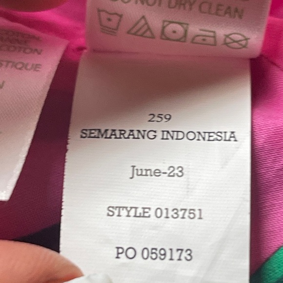 Lilly Pulitzer Bitsy stretch cotton top cerise pink safari sunset floral 10 - Picture 6 of 9